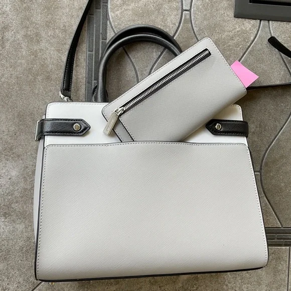 Kate Spade Staci Colorblock Medium Satchel & Staci Colorblock Large Slim Bifold - Picture 5 of 16